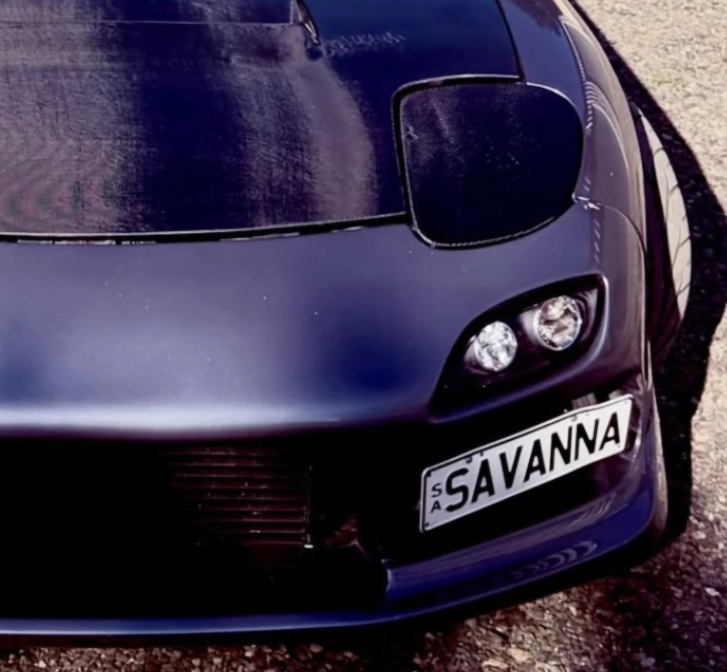 Mazda FD RX7 FD3S APF carbon fiber/ FRP head light covers/Vented Carbon Fiber light covers