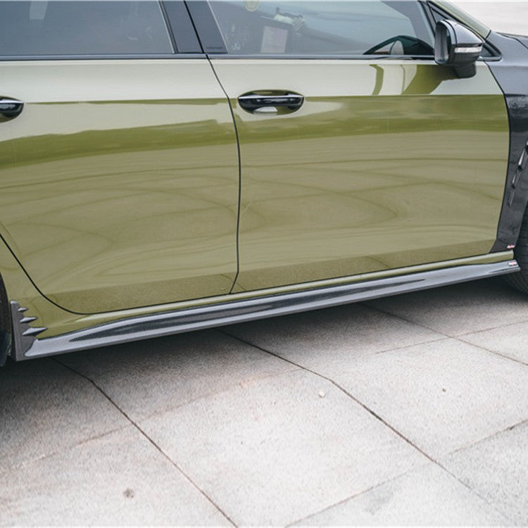 VW GOLF MK8 GTI APF Style Carbon Fiber side skirts