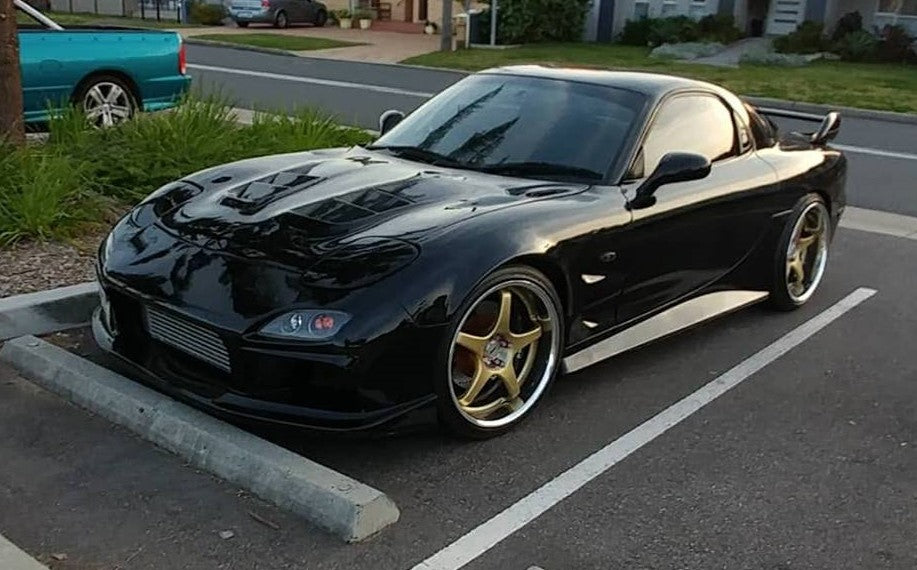 Mazda RX7 FD3S Carbon Fiber Vented Hood (Type R1 AD9)