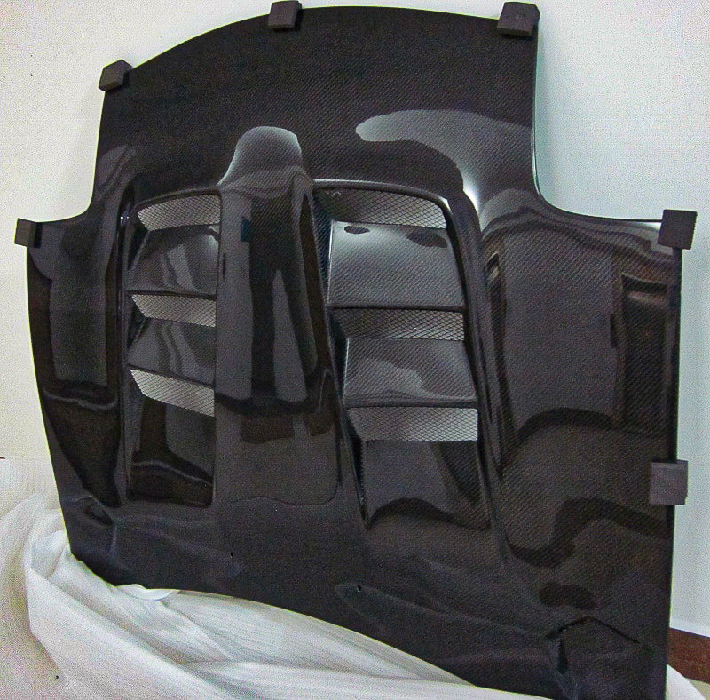 Mazda RX7 FD3S Carbon Fiber Vented Hood (Type R1 AD9)
