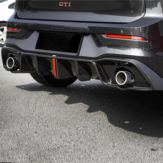 VW GOLF MK8 GTI APF2 Style Carbon Fiber Rear Diffuser