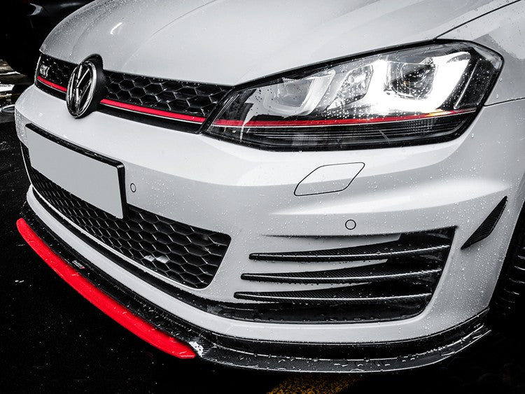 VW GOLF MK7 GTI REVOZPORT RAZOR Style Half Carbon Fiber Front Lip