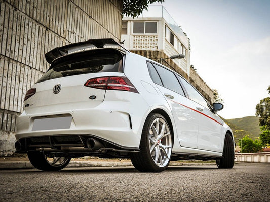 VW GOLF MK7 GTI REVOZPORT RAZOR Style Carbon Fiber Rear Diffuser